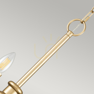 Capitol Hill Kronleuchter - 12 Lichtquellen - lackiertes Naturmessing Elstead small 2