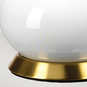 Milo Tischleuchte - 1 Lichtquelle - Weiß / Aged brass Elstead small 3