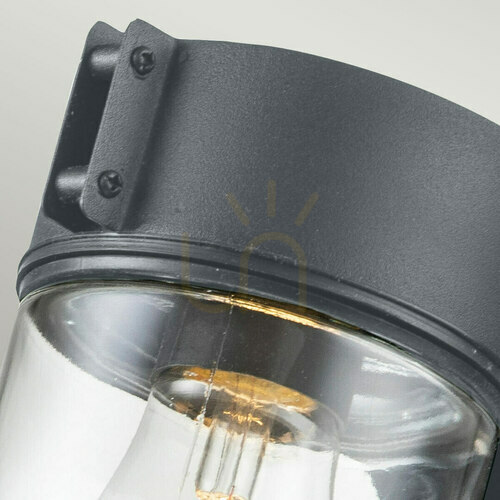 Prüfen Portofino Wandlaterne - 1 Lichtquelle - Grau Elstead
