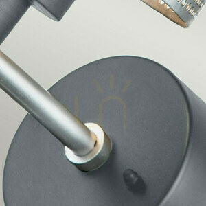Wandlaterne Saturne - 1 Lichtquelle - Grau Elstead small 1