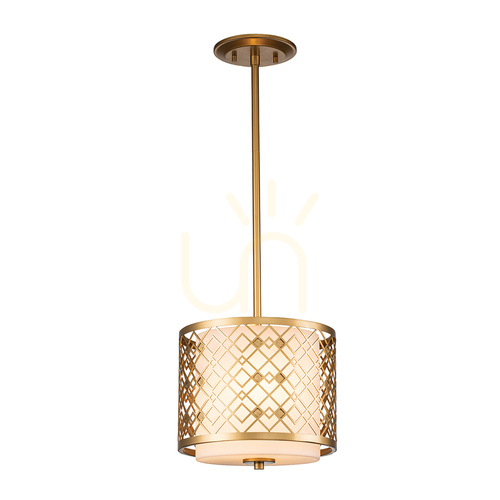 Prüfen Ziggy kleine Pendelleuchte - 1 Lichtquelle - Gold lackiert Elstead