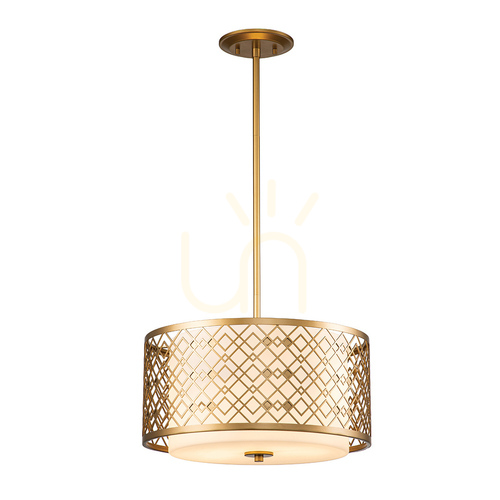 Prüfen Ziggy Medium Pendelleuchte - 2 Lichtquellen - Gold lackiert Elstead