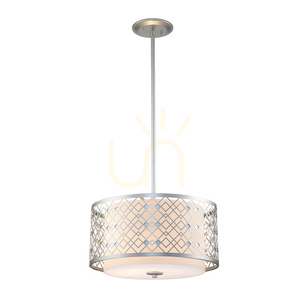 Ziggy Medium Pendelleuchte - 2 Lichtquellen - Silber lackiert Elstead small 0