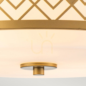 Ziggy medium plafond - 2 Lichtquellen - Gold lackiert Elstead 1 Ziggy medium plafond - 2 Lichtquellen - Gold lackiert Elstead small 1
