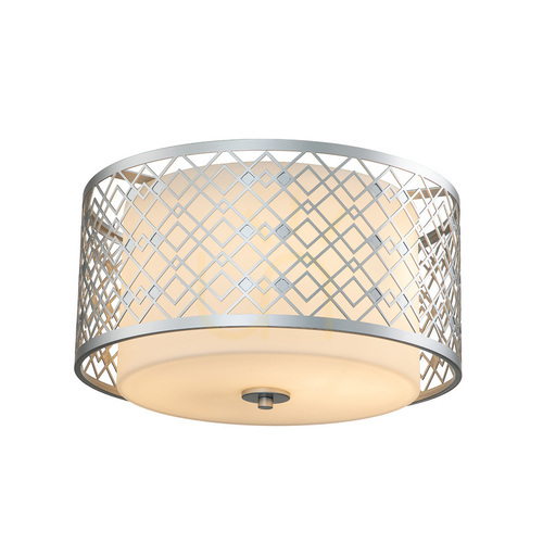 Prüfen Ziggy medium plafond - 2 Lichtquellen - Silber lackiert Elstead