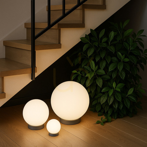 Prüfen LUNA BALL 30 cm dekorative leuchtende Gartenkugel inklusive Kabel und Befestigungs-Dekorationsring - PREMIUM - UV - LUNARES