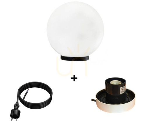 Prüfen LUNA BALL 30 cm dekorative leuchtende Gartenkugel inklusive Kabel und Befestigungs-Dekorationsring - PREMIUM - UV - LUNARES