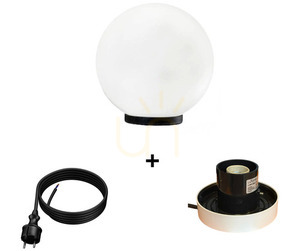 LUNA BALL 30 cm dekorative leuchtende Gartenkugel inklusive Kabel und Befestigungs-Dekorationsring - PREMIUM - UV - LUNARES small 0