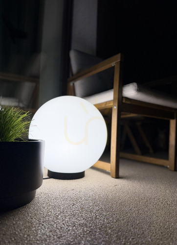 Prüfen LUNA BALL 30 cm dekorative leuchtende Gartenkugel inklusive Kabel und Befestigungs-Dekorationsring - PREMIUM - UV - LUNARES
