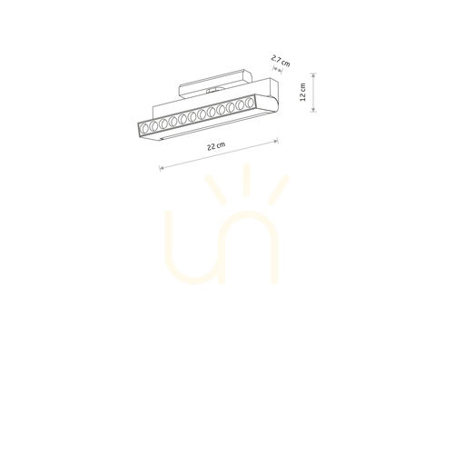 Prüfen UT-LVM FOCUS OUT LED 12W 11338 Nowodvorski Strahler für Stromschienen