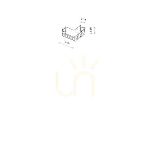 Prüfen Schalter für Stromschienen NANO - LVM HORIZONTAL CORNER 11727 Nowodvorski