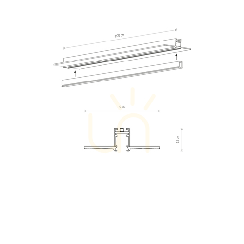 Prüfen NANO Lighting Rail - LVM RECESSED TRACK 1M 11730 Nowodvorski