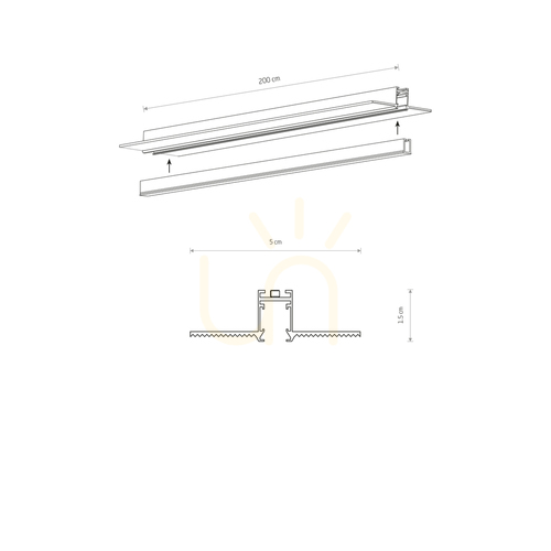 Prüfen NANO Lighting Rail - LVM RECESSED TRACK 2M 11731 Nowodvorski