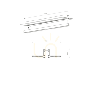NANO Lighting Rail - LVM RECESSED TRACK 2M 11731 Nowodvorski 1 NANO Lighting Rail - LVM RECESSED TRACK 2M 11731 Nowodvorski small 1
