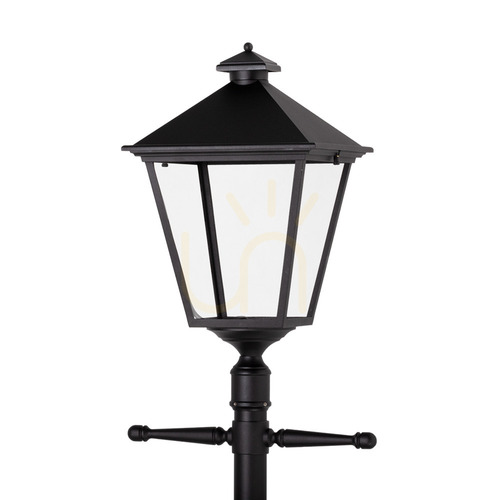 Prüfen Norlys LONDON BIG 4125BL LED-Gartenlaterne schwarz, Teleskopmast 120–220 cm, 17,5 W, 4000 K