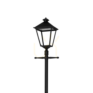 LED-Gartenlaterne London Big 4127BL auf Teleskopmast bis 279 cm, 14,6 W, 4000 K, schwarz RAL 9005 – NORLYS small 1