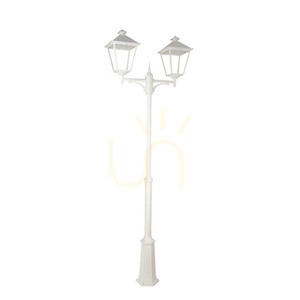 Gartenlaterne NORLYS London Big 4128WH mit Mast, 2 x LED 9,5W 3000K, weiß RAL 9003, 191–279 cm small 1