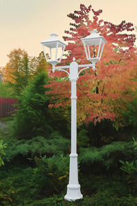 Gartenlaterne NORLYS London Big 4128WH mit Mast, 2 x LED 9,5W 3000K, weiß RAL 9003, 191–279 cm small 2