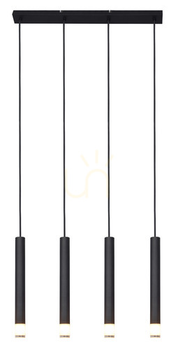 Prüfen Pendelleuchte Zuma Line VELIC P241125804BL schwarz 4xG9