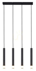 Pendelleuchte Zuma Line VELIC P241125804BL schwarz 4xG9 small 0