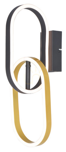 Prüfen Zuma Line RAVON W241145502 Wandleuchte gold-schwarz LED 12 W 43 cm