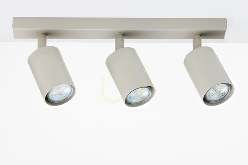 Prüfen Plafond Sigma Zoom 3 flammig grau-beige GU10 41515