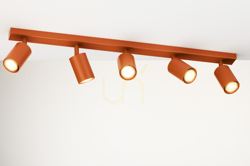 Prüfen Plafond Sigma Zoom 5 GU10 ziegelrot 80 cm 41509