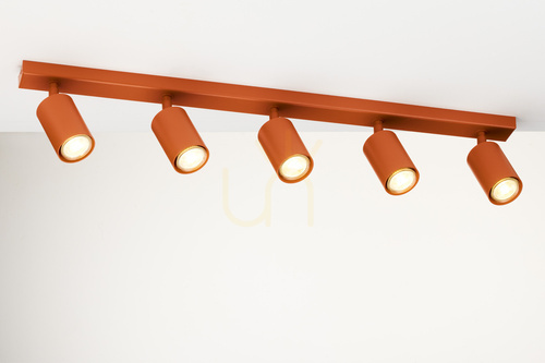 Prüfen Plafond Sigma Zoom 5 GU10 ziegelrot 80 cm 41509