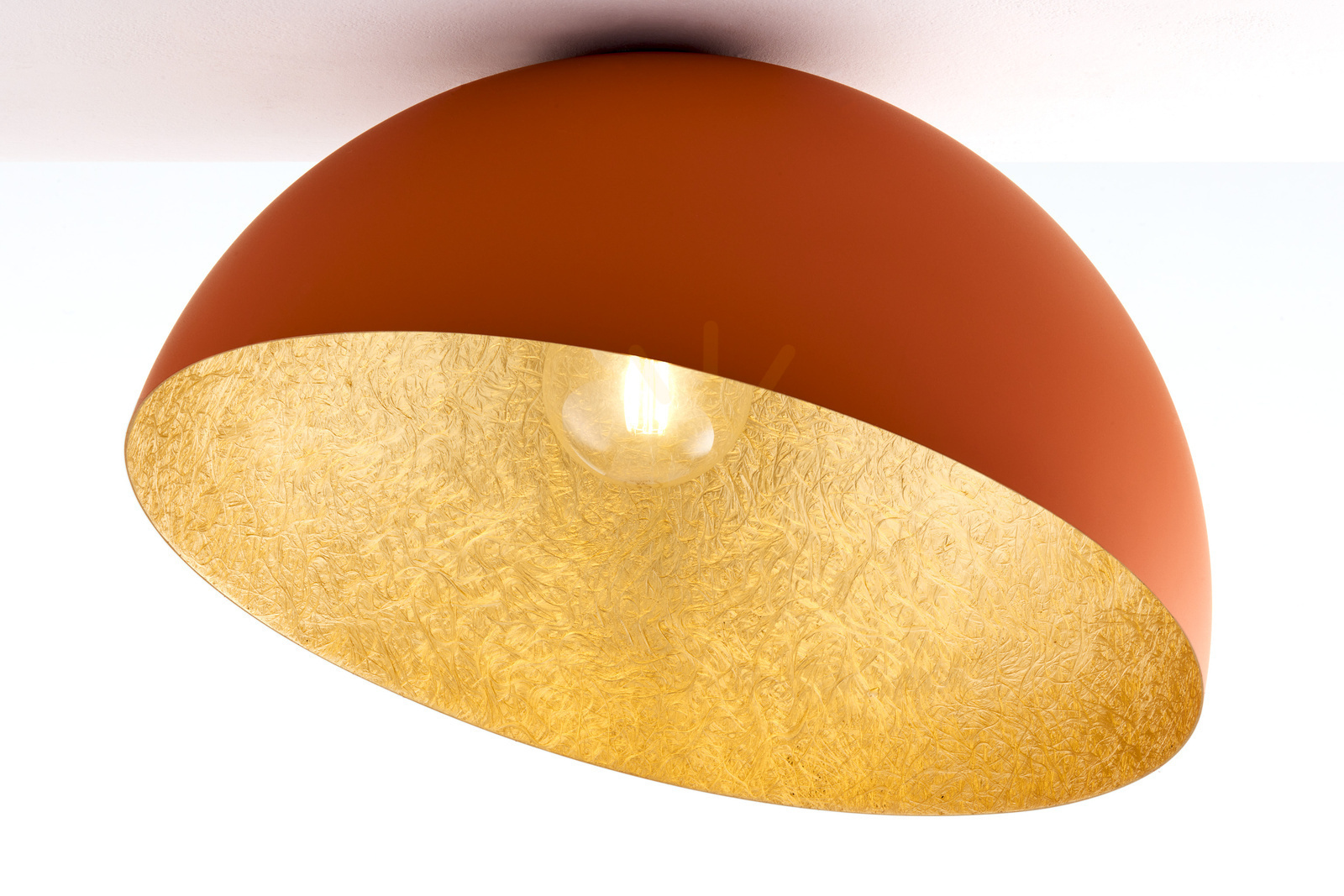 Prüfen Plafond Sigma Sfera 50 Ziegelgold E27 41518 Plafond Sigma Sfera 50 Ziegelgold E27 41518