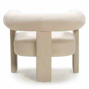 Loungesessel ATYPIQUE, hellbeige, Samt small 9