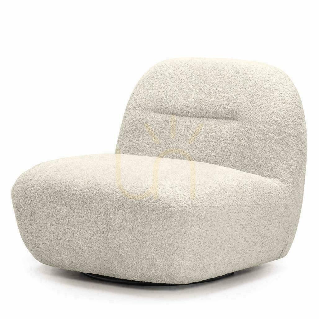 Anzeige BOCHIC Sessel mit Drehfuß, Weiß, Boucle BOCHIC Sessel mit Drehfuß, Weiß, Boucle