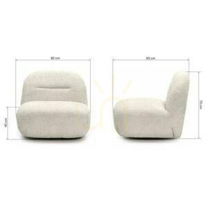 BOCHIC Sessel mit Drehfuß, Weiß, Boucle 7 BOCHIC Sessel mit Drehfuß, Weiß, Boucle small 7