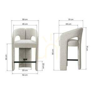JOEL Polsterhocker Grau-Beige small 3