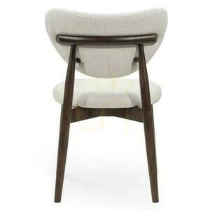 2er-Set JULIETTE Beige Stühle mit Beinen aus italienischem Nussbaum small 6