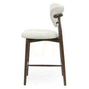 JULIETTE Beige Stuhl mit Nussbaumbeinen small 2