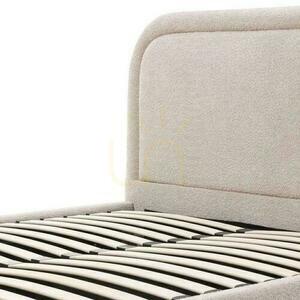 Polsterbett 140x200 cm LORENZ Beige mit Ablagefach small 6