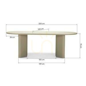 Esstisch 220 cm LOREN Dunkelbeige 3 Esstisch 220 cm LOREN Dunkelbeige small 3