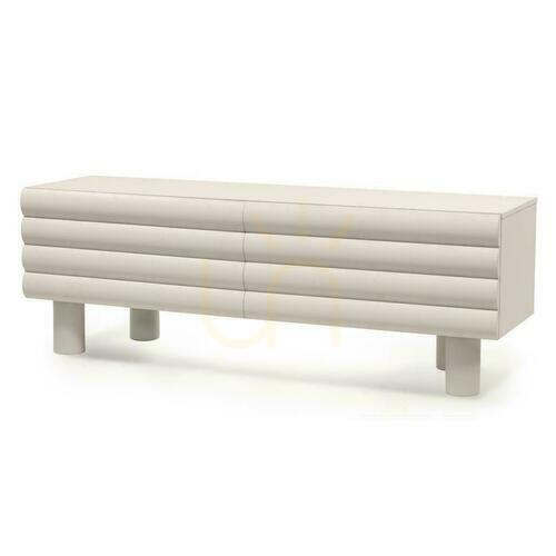 Prüfen LUEL Beige TV-Konsolenschrank mit Rillen