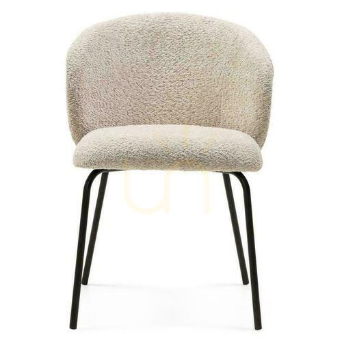 Prüfen 4er-Set LUEUR Stühle in Beige mit schwarzen Beinen