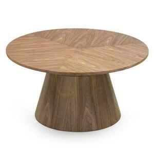 MARIEL Italienischer Nussbaum Couchtisch rund 90 cm small 3