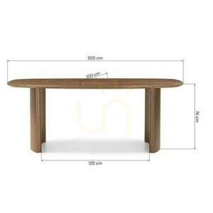 Esstisch 200 cm MARIS Naturfurnier Italienischer Nussbaum small 6