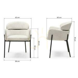 2er Set MAREO Stühle Ecru mit schwarzen Beinen small 7