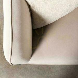 MAREL Drehsessel Hellbeige mit Samt small 6