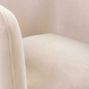 MAREL Drehsessel Hellbeige mit Samt small 7