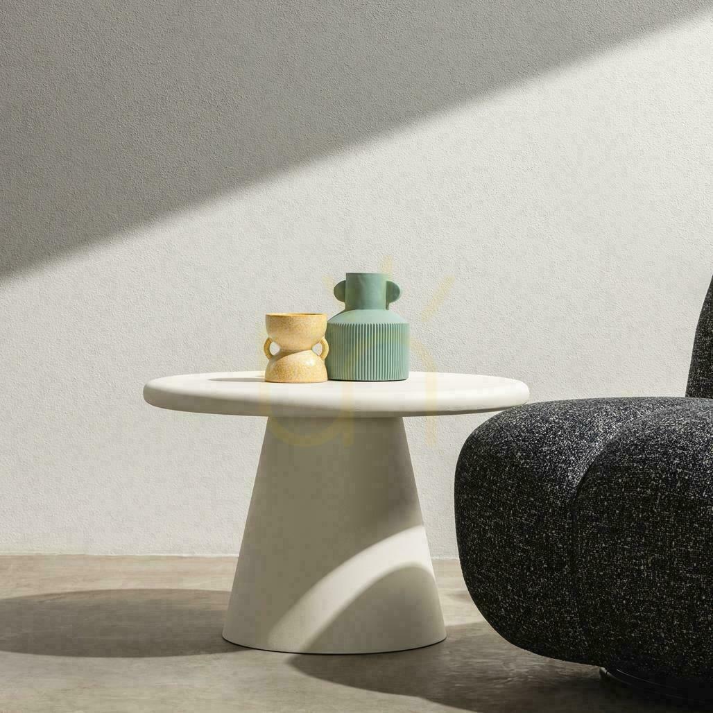 Anzeige Couchtisch 60 cm METRE Ecru mit Mikrozementbeschichtung Couchtisch 60 cm METRE Ecru mit Mikrozementbeschichtung
