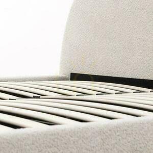 Polsterbett 140x200 cm MIMIQ Beige mit Staufach small 10