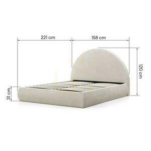 Polsterbett 140x200 cm MIMIQ Beige mit Staufach small 5