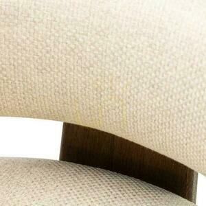 MOCHA Beige Stuhl mit Eiche Mokka Beinen small 3