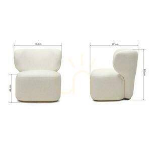MORELA Gepolsterter Sessel Weiß small 5