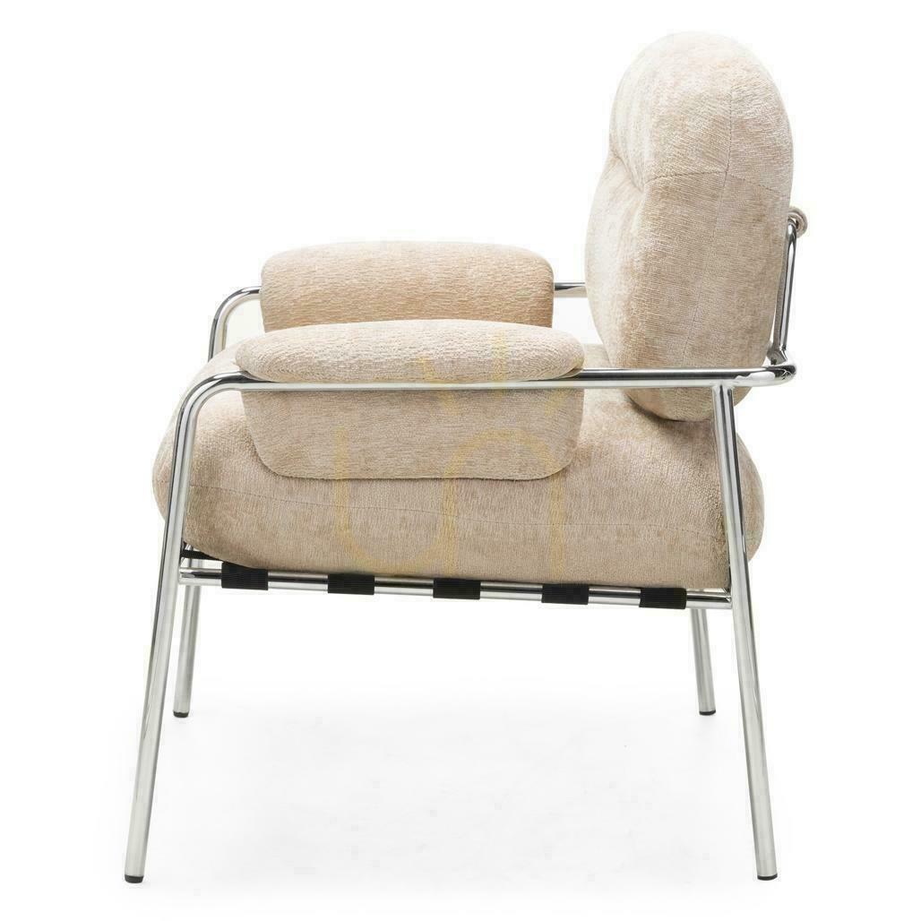 Anzeige MOYA Sessel Beige mit Chromfüßen MOYA Sessel Beige mit Chromfüßen